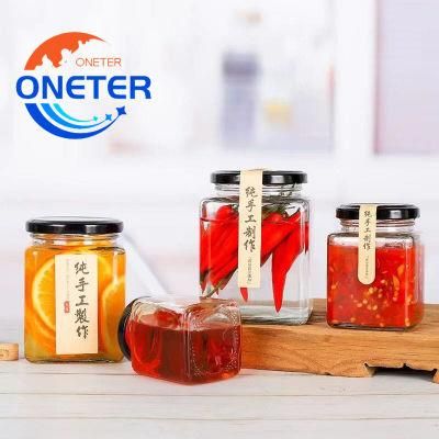 Square Glass Honey Jars Wholesale Empty Glass Honey Jar