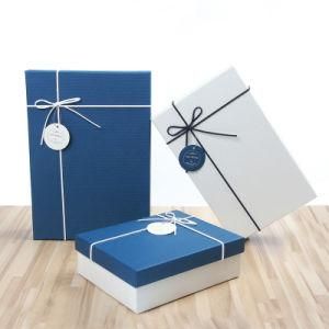 Cheap Paper Gift Lid Box with Ribbon Wholesale