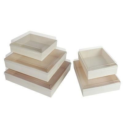 Folding Food Grade Wood Packaging Sushi Box with Window