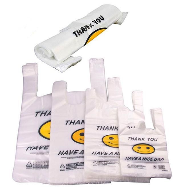 Industrial Home Household Supermarket Printing Custom Plastic Shopping T-Shirt Bags