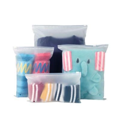 Eco Friendly Custom EVA Zip Lock Plastic Bikini Swimwear Packaging Bag Frosted CPE Clothes Packaging