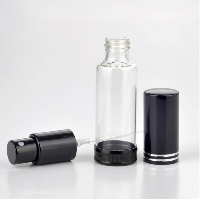 Glass Pump Perfume Bottle with Aluminum Cap