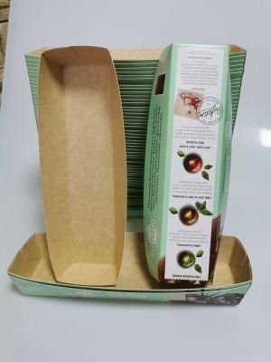 Chips Snack French Fry Customized Recyclable Custom Fast Food Grade Bacon Packaging Paper Tray Box