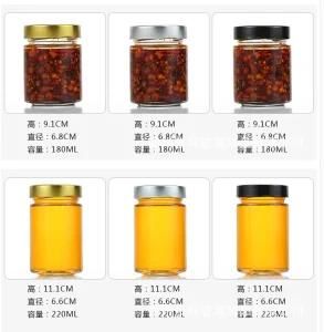 Wholesale 25ml-500ml Round Shape Glass Jar for Honey Jam Jelly with Metal Lid