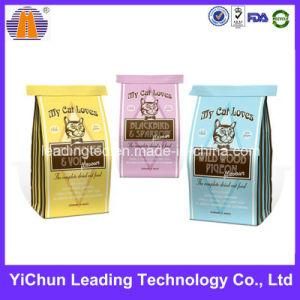 Laminated Plastic Flat Bottom Stand up Pet Food Packaging Bag
