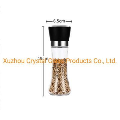 Cheaper Kitchen Salt Spice Glass Grinder Bottle with Manual Mills Cap