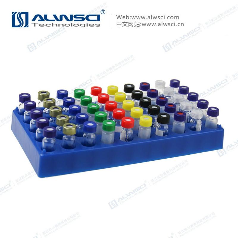 PP Vial Rack 50 Positions for 2ml Vials Blue Color