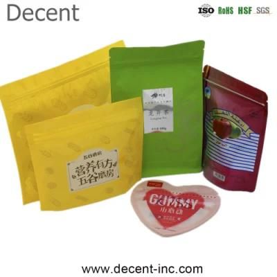 Plastic Food Packaging Bag Stand up Pouch Coffee Tea Candy Pet Snack 8 Sides-Sealed Recyclable Zip-Lock Bags