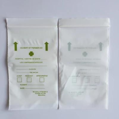 High Quality Small LDPE Seal Disposable Ziplock Pill Packaging Dispensing Envelope Plastic Pharmacy Medicine Bag