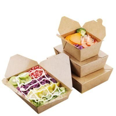 Eco Friendly Custom Food Grade Paper Fast Food Take Away Oil Water Proof Kraft Many Size Packaging