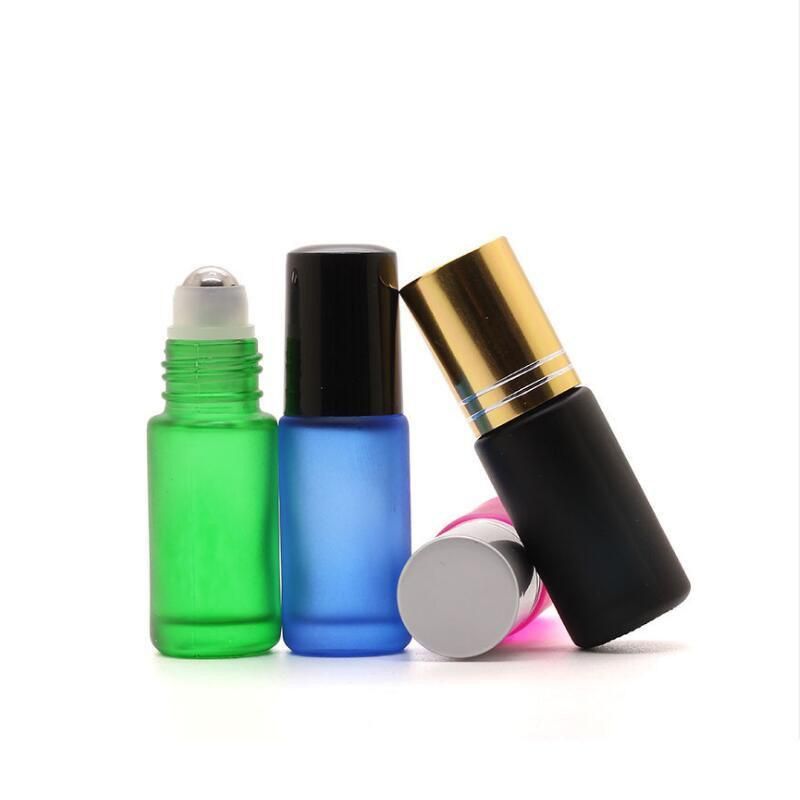 1ml 2ml 3ml 5ml 10ml Thin Glass Roll on Bottle Sample Test Roller Essential Oil Bottles with Stainless Steel/Glass Ball