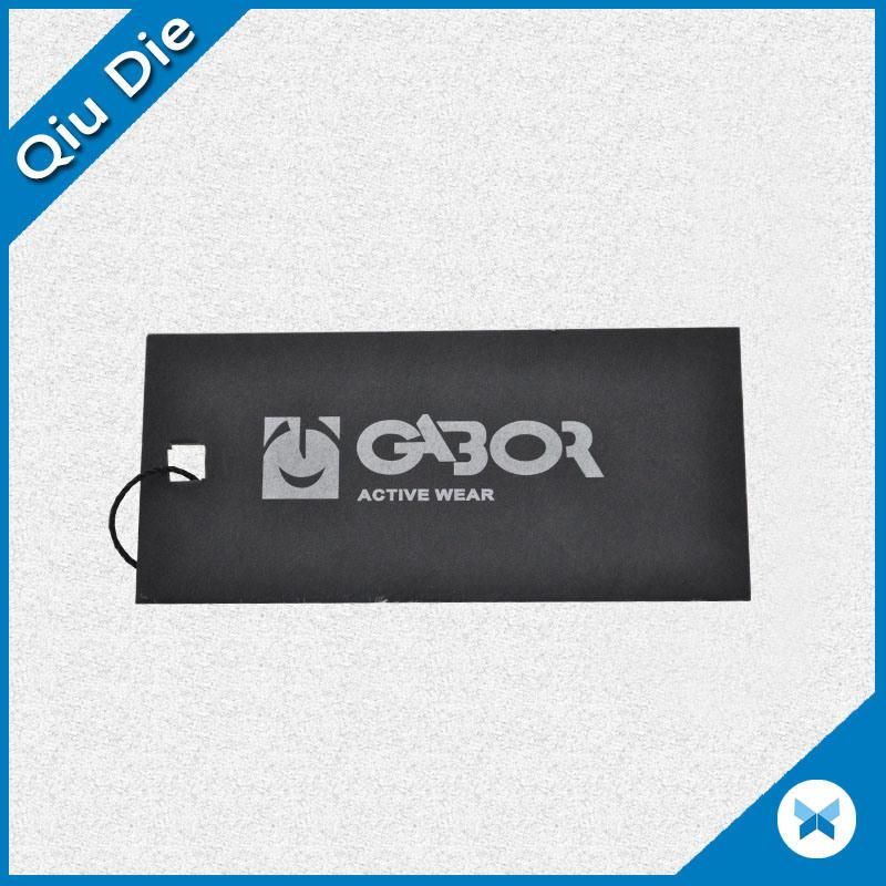 Softtouch Film Black Cardboard Hangtag for High Quality Garment