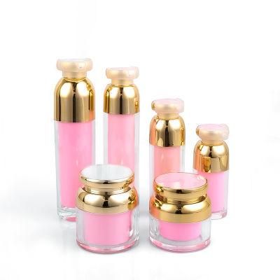 in Stock Pink Silver Hot Sale 30g 50g Luxury Cream Jar Cosmetic Plastic Acrylic Jar Container