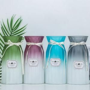 Colourful Painted Unique Design Cheap Price Glass Flower Vase for Home Decoration Wholesale