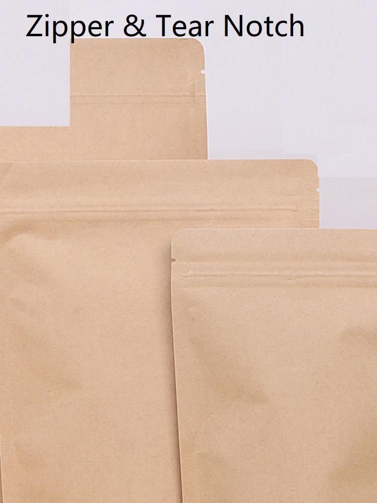 Matt Finish Kraft Bag with Zipper and Bottom 100g/200g/300g/400g/500g/1000g
