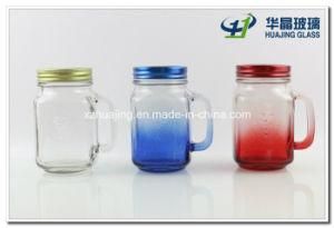 16oz 500ml Colored Glass Mason Jar with Handle