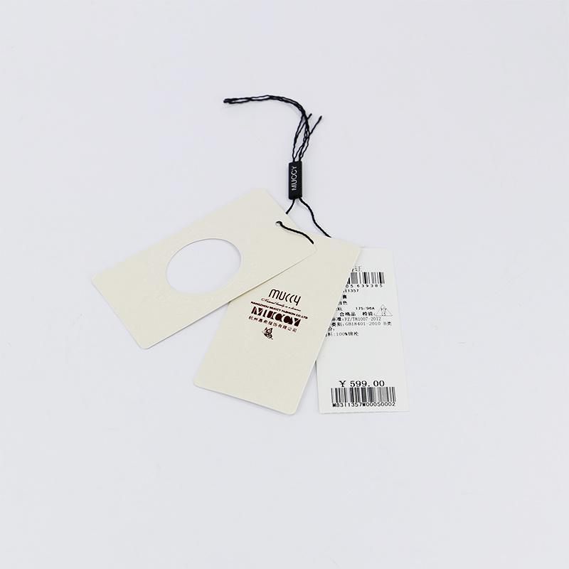 High Quality Custom Logo Rose Red Gold Foil Hang Tag