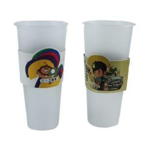 Disposable Custom Printed Paper or Plastic Coffee Cup Sleeve