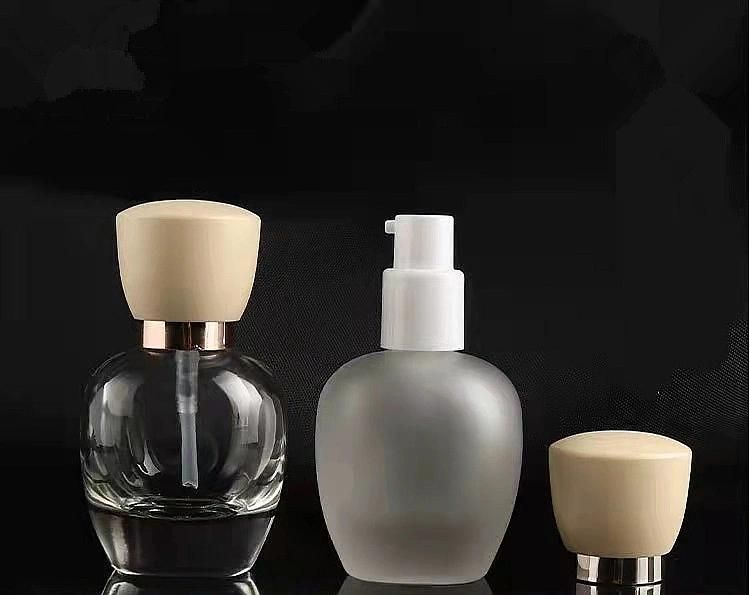 40ml 50ml Dumpling Shaped Liquid Foundation Glass Bottle Serum Glassware Emulsion Dropper Essence Glass Container Moisturizer Cream Cosmetic Case