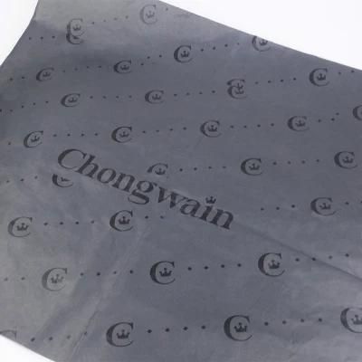 Luxury Logo Black Foil Black Custom Wrapping Tissue Paper
