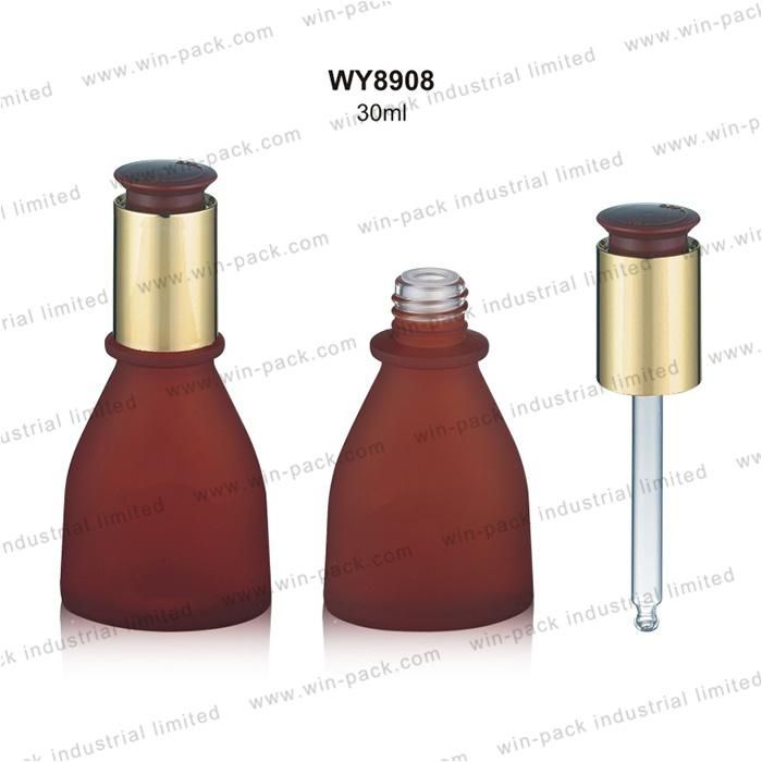 Win-Pack Transparent 1oz Special Shape Glass Bottle with Locked Pump Dropper