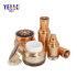 Luxury Private Label Plastic Acrylic Golden Lotion Bottle and Jar Set