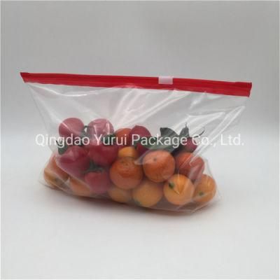 Printed LDPE Plastic Slider Ziplock Bag Resealable Clear Fruit Packaging Slider Freezer Bags