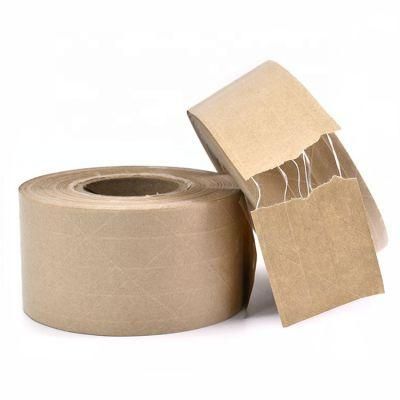 Logo Printed Crepe Kraft Paper Tape Kraft Gummed Paper Tapes Kraft Paper Shipping Sealing Tape