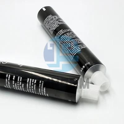 Collapsible OEM Print Aluminum Tube Cosmetic Pharmacy Ointment Container Enamal Shoulder