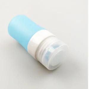 Small Cylinder-Shaped Tsa Approved Leak Proof Food Grade Silicone Cosmetics Bottles, Blue