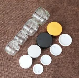 Wholesale 10g/30g/50g/100g Clear Glass Jar with Aluminum Lid