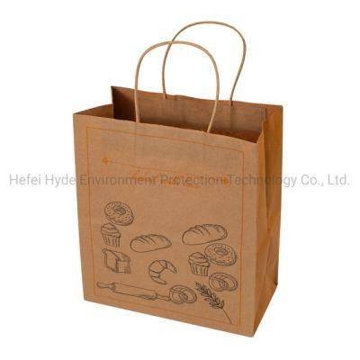 High Quality Recyclable Custom Print Logo Packing Kraft Paper Bags with Handles