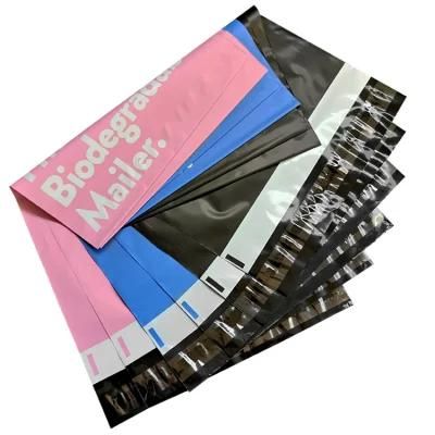 Self Adhesive Seal Biodegradable Compostable Envelopes Shipping Custom Gravure Printing Heat Sealing Black Poly Mailer