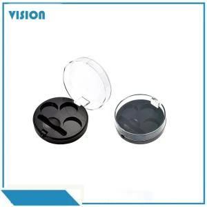 Small Eyeshadow Plastic Transparent Cap with Matte Black Cosmetic Case