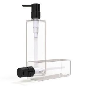 150ml (5oz) Square Clear Pet Bottle with Black Press Pump