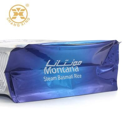 Southeast Asia Market Popular Custom Size 1kg 5kg Plastic Rice Packing Package Flat Bottom Side Gusset Rice Packaging Bag