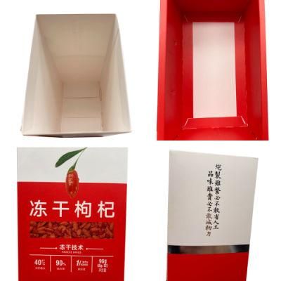 Custom Printed White Card Hot Stamping Lycium Chinensis Matrimony Vine Paper Gift Packing Packaging Drawer Box with Divider Insert