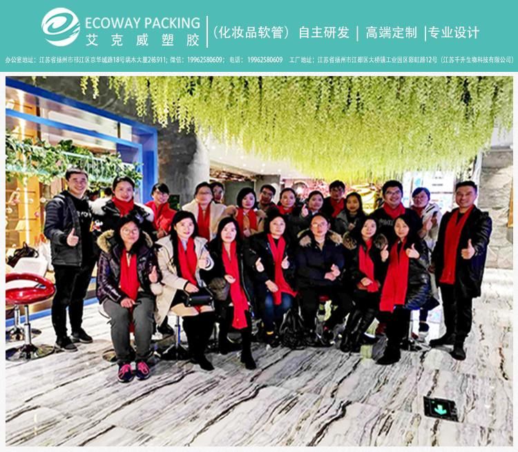 Yangzhou Ecoway Wholesale Custom Plastic Cosmetic Tubes Packaging