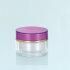 15g Empty Transparent Plastic Jar with Silver Line for Beauty Products