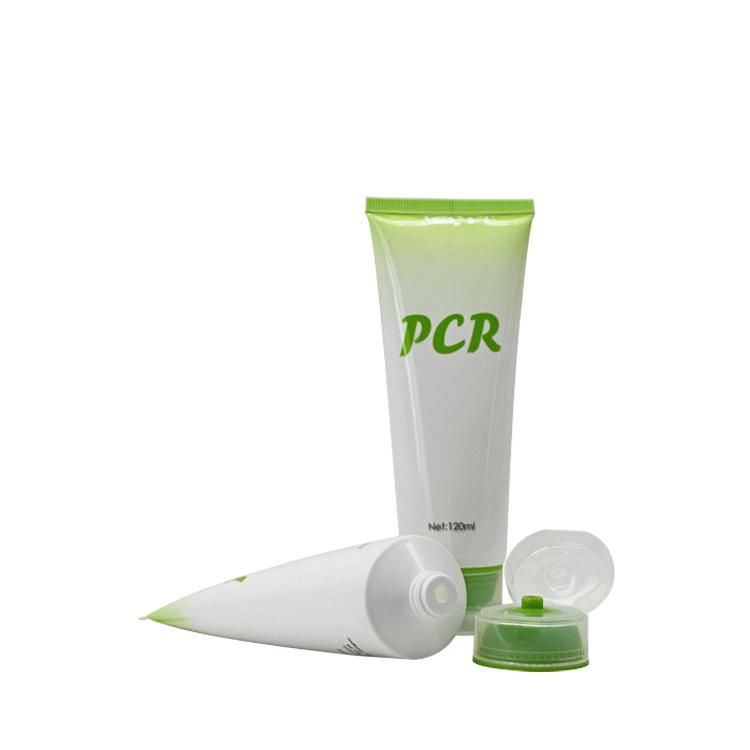120ml Large Capacity 40%PCR+60%LDPE White Injection Head Vientiane Positioning Screw Cap Offset Printing Tube