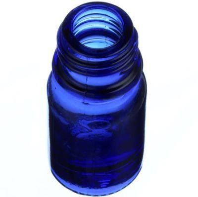 Flint Premium 10 Ml Brown Blue Glass Round Euro Dropper Boston Bottle