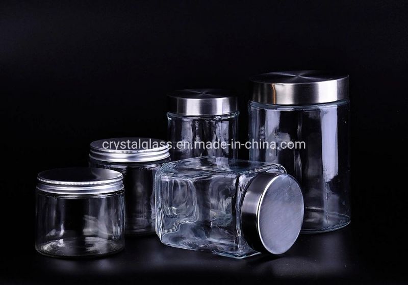 4 Oz 8 Oz 12 Oz 16 Oz 32oz Clear Wide Mouth Glass Mason Jar with Metal Lid