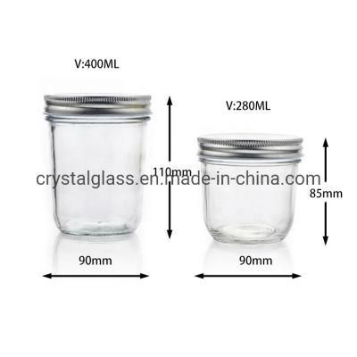 Mason Jars Wide Mouth 16 Oz Canning Glass Jars with Metal Airtight Lids for Meal Prep, Food Storage, Canning, Fermenting, Jam, Honey, Yogurt,