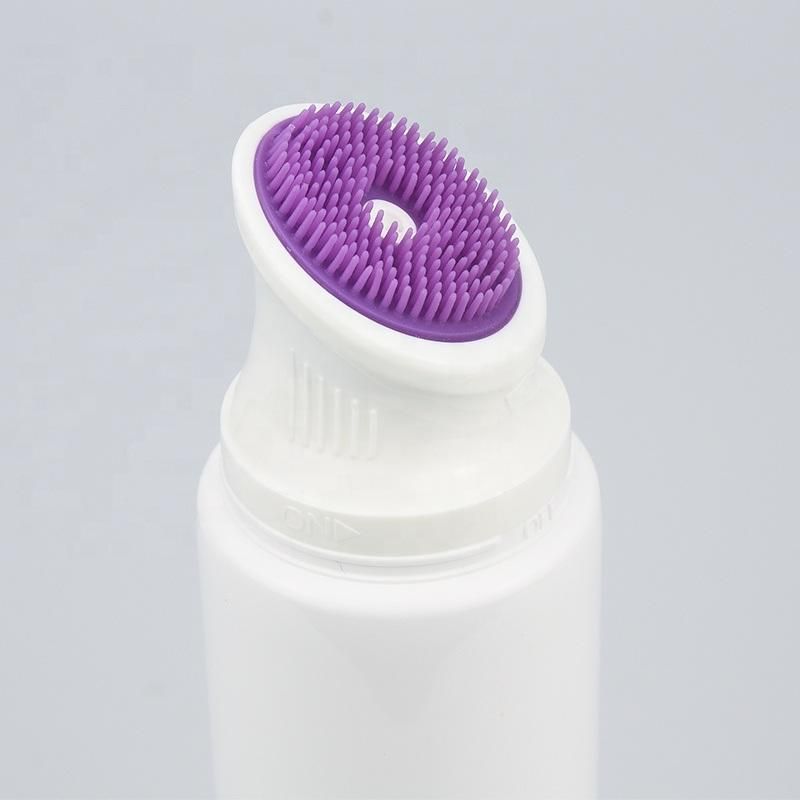 Facial Cleanser Massage Plastic Tube Packaging with Silicon Brush Applicator