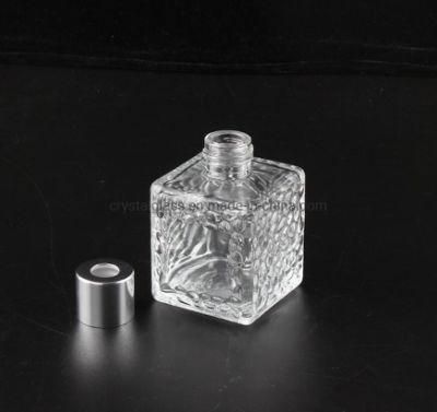 OEM Engraved Square Glass Cosmetic Diffuser Glass Bottle