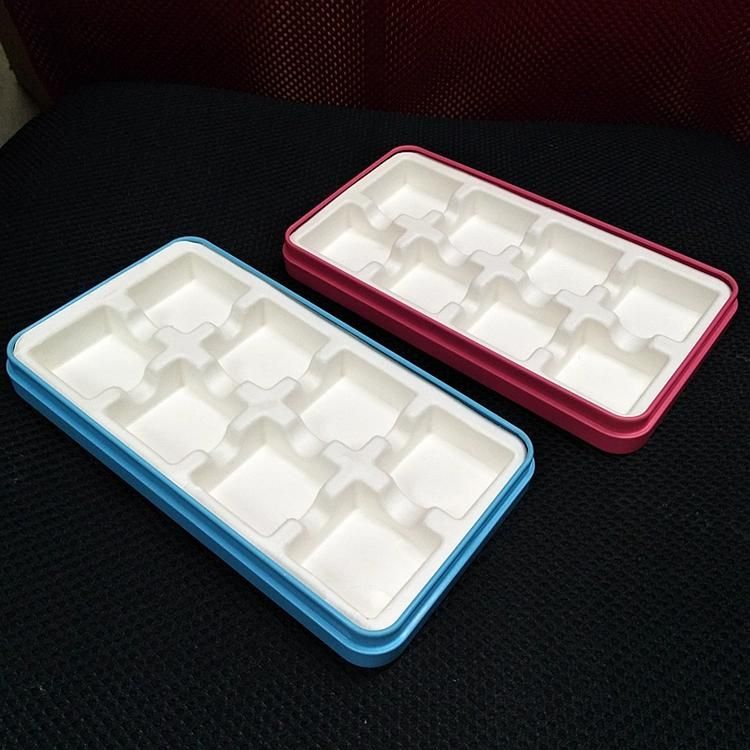 Biodegradable Sugarcane Pulp Compostable Tea Box Packaging Insert Tray