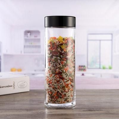 Round Slim Glass Packing Glass Jar with Lid