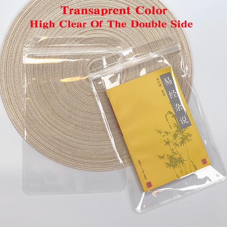 Round Type Customized Double Clear Plastic Zipper Bag Transparent/Color