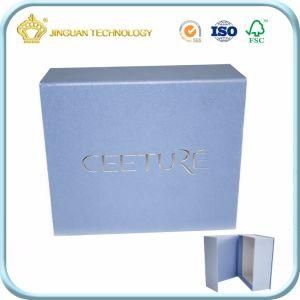 Fancy Paper Jewellery Box with Silver Foil Logo (jewelry gift box)