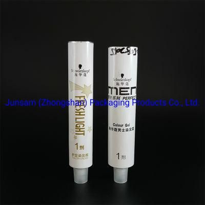 Pure Aluminum Metal Packaging Soft Tube Hair Coloring Cream Container